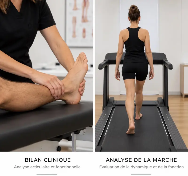 Bilan clinique et analyse de la marche sur tapis